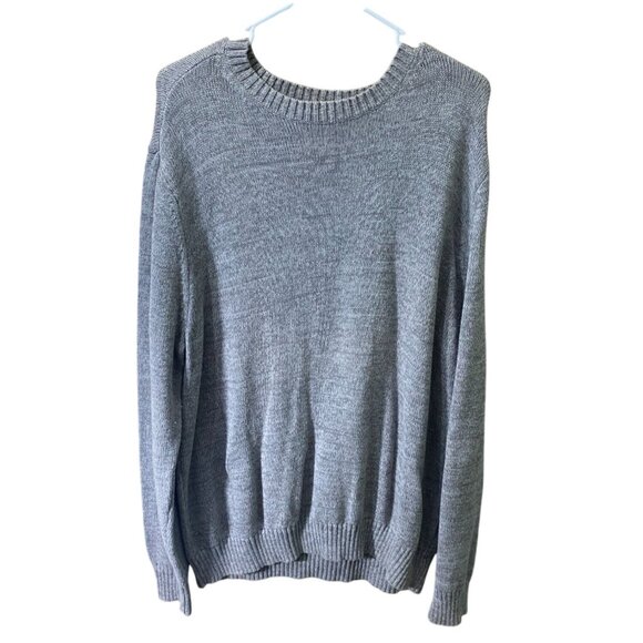St. Johns Bay Mens Sweater Large Pullover Crewneck Cozy Gray Knit Casual Classic - Picture 1 of 3